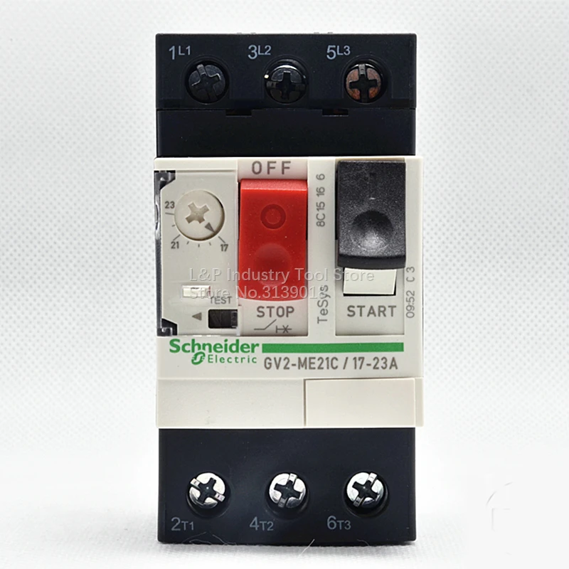 

New Original Schneider GV2-ME21C Motor Protection Circuit Breaker GV2ME21C 17-23A Push Button 3P Thermal Magnetic Type