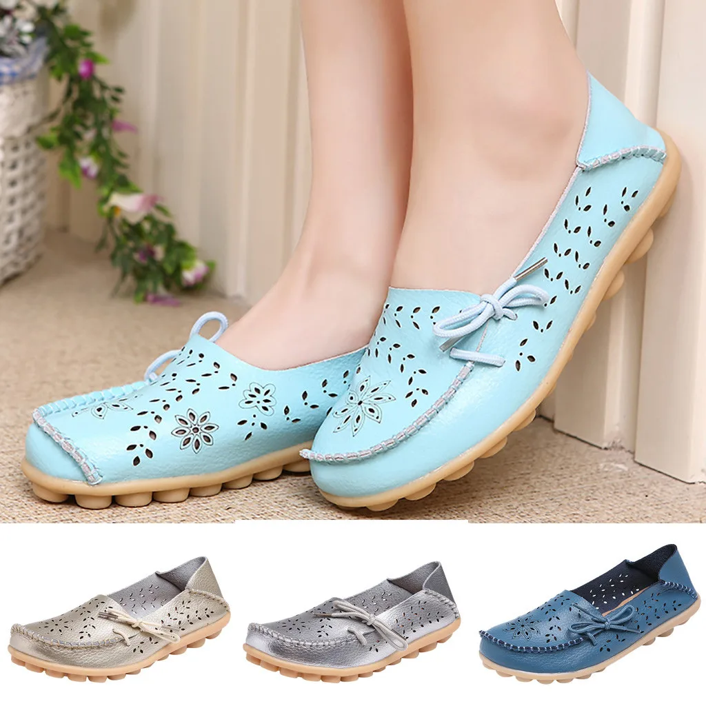 Frauen wohnungen schuhe Mutter Casual Loch Schuhe Krankenschwester Mit Flache Schuhe frauen Casual Fahr Schuhe moda mujer 2019 # BA30
