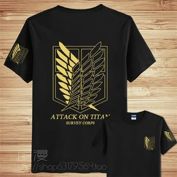 

Attack On Titan T-shirt anime scouting legion clothes shingeki no kyojin tee shirt Giant short-sleeve T-shirt