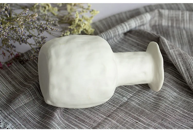 VILEAD 9 стиль керамическая белая ваза фигурки сушеные Искусственные цветы Гипсофилы креативная Цветочная ваза с орнаментом для домашний декор Hogar