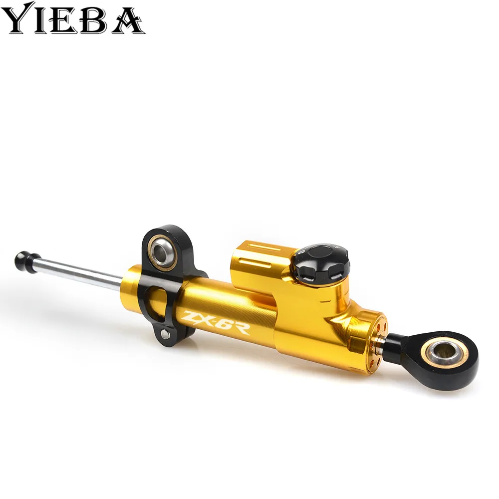 

CNC Damper Steering StabilizerLinear Reversed Safety Control For YAMAHA R1 2004 2005 2006 KAWASAKI ZX-6R Z90 MT07 logo for ZX-6R