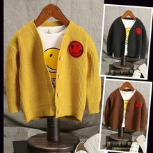 Детский вязаный свитер куртка-кардиган