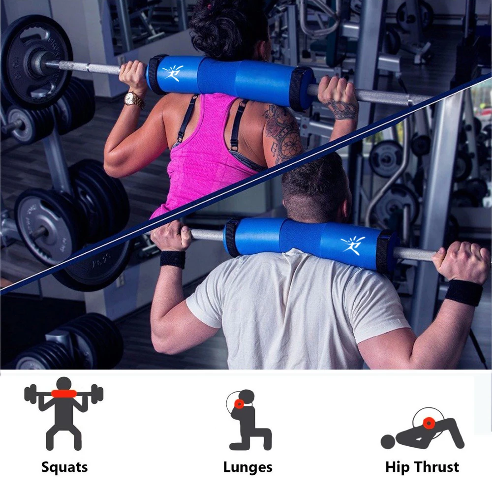 Foam Barbell Pad Cover Squat Pad For Gym Weight Lifting Cushioned Shoulder Back Support 45*10CM Neck Shoulder Protective Pad