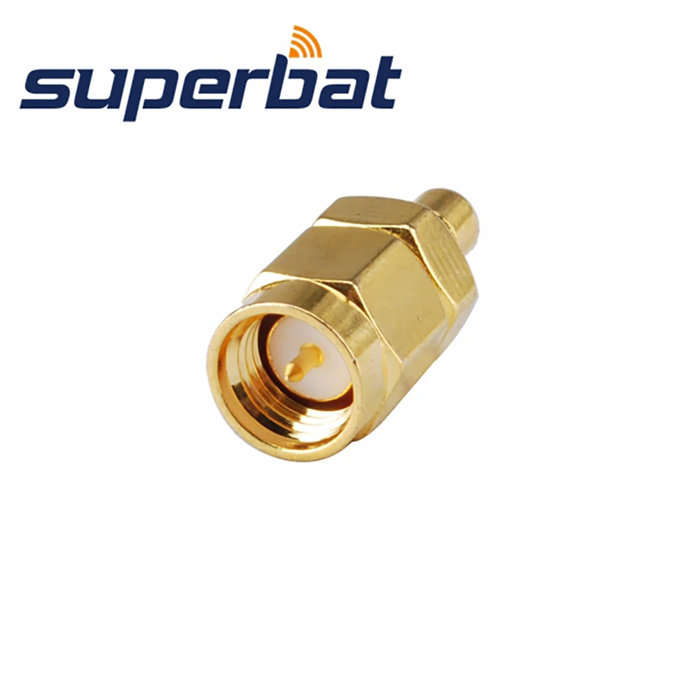 Superbat Aerial Connector for DAB Radio with RP-SMA Female Jack( male pin) to RP-SMB Female Jack( male pin) Connector