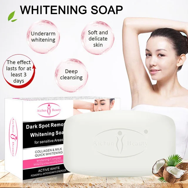 100g Private Parts Whitening Soap Dark Spot Melanin Remove Body Soaps for Armpits Arm Neck Leg