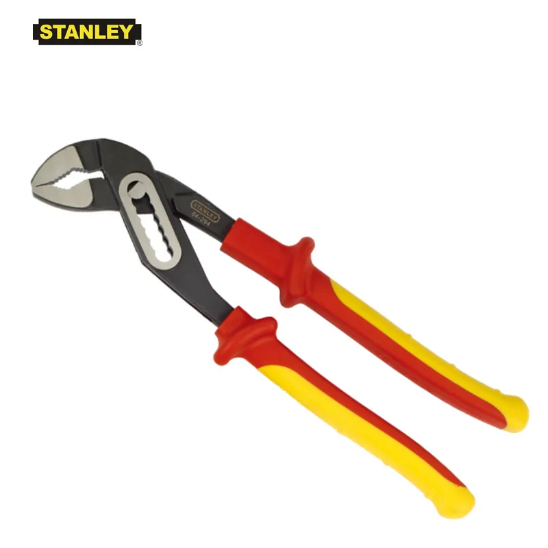 Stanley 1 piece 10" VDE 1000V insulated handle grip groove joint pliers