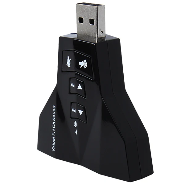 Новый Виртуальный 7,1 канальный USB 2,0 3D Аудио Звуковая карта адаптер Mic Динамик