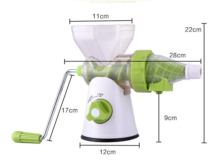 Multifunctional Manual Juicer  Meat Grinder Ice cream High Rotation Speed Food Grade Practical Detachable  Kitchen Supplies