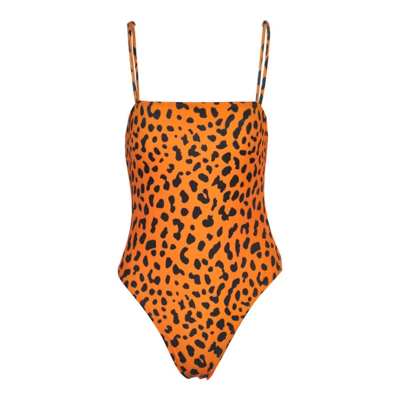 Bikinx, сексуальное леопардовое бикини, плюс размер, купальник, женский купальник, желтый, большой купальник, женский слитный костюм, летнее бикини - Цвет: Оранжевый