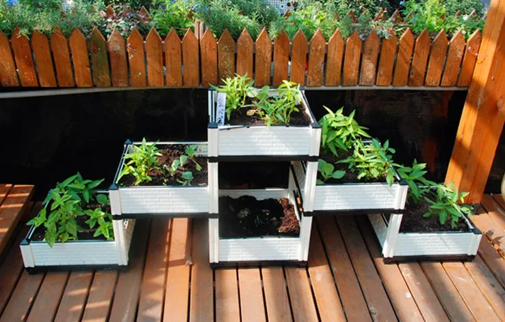 1 набор 4 группы садовых цветочных горшков|garden balcony|garden flower potsgarden decoration |