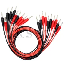 TL412 10 шт. L = 1 м очень гибкий 16AWG силиконовый M-M 4 мм Штабелируемый штекер типа "банан" для мужчин