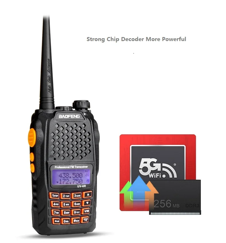 2 шт. высокая мощность 7 Вт BaoFeng uv 6r Портативный UV-6R Dual Band иди и болтай Walkie Talkie “иди и более высокой мощности, чем baofeng UV-5R двухстороннее Радио рация