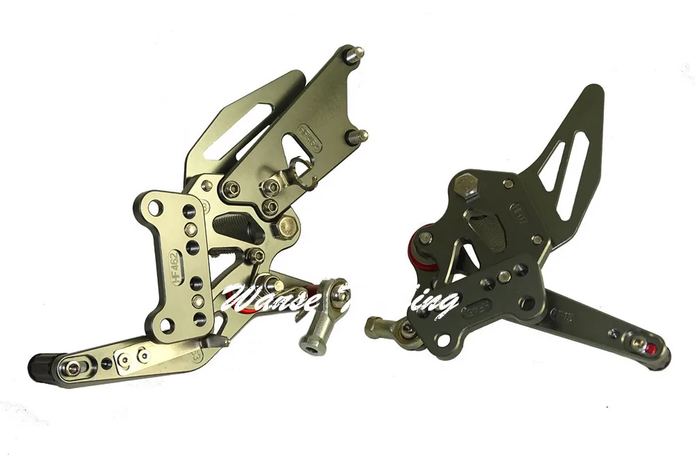 Мотоцикл с ЧПУ Регулируемый Rider Сзади наборы для ухода за кожей Rearset подставка для ног, ухода за кожей ног колышки серый Kawasaki Ninja 250R EX250 2008 2009 2010-2012
