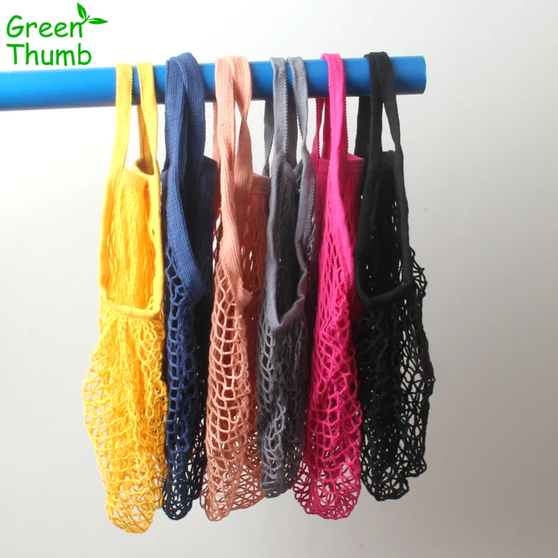 

10pcs 45*35cm Crochet Market Bag Mesh Net Woven Cotton Tote Bag Fruits Vegetable Bag Reusable String Ecology Shopping Bag