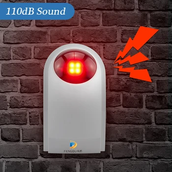 

2PCS Wireless Outdoor External Flash LED strobe Light Siren Work For GSM PSTN Home Security Voice Burglar Alarm System