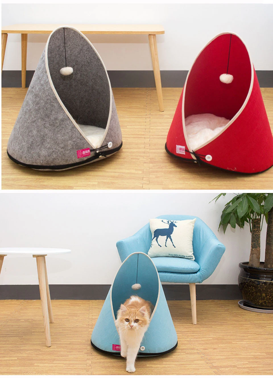 HEYPET Cat Bed Cats House Pet House Cat Mat Dog Bed for Puppy Kitten Pet Supplies