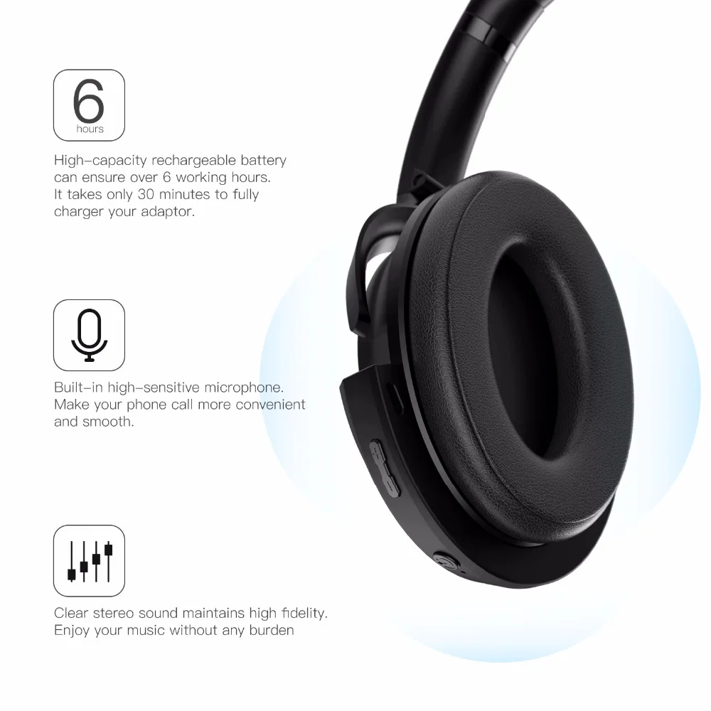 Беспроводной Портативный Bluetooth 4,1 Динамик адаптер для Bose SoundTrue Around-Ear Наушники II