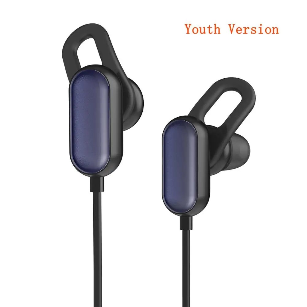 Оригинальная Спортивная bluetooth-гарнитура Xiaomi Youth Edition, беспроводные Bluetooth наушники с микрофоном IPX4, водонепроницаемые мини-наушники с 5 наушниками - Цвет: youth version black