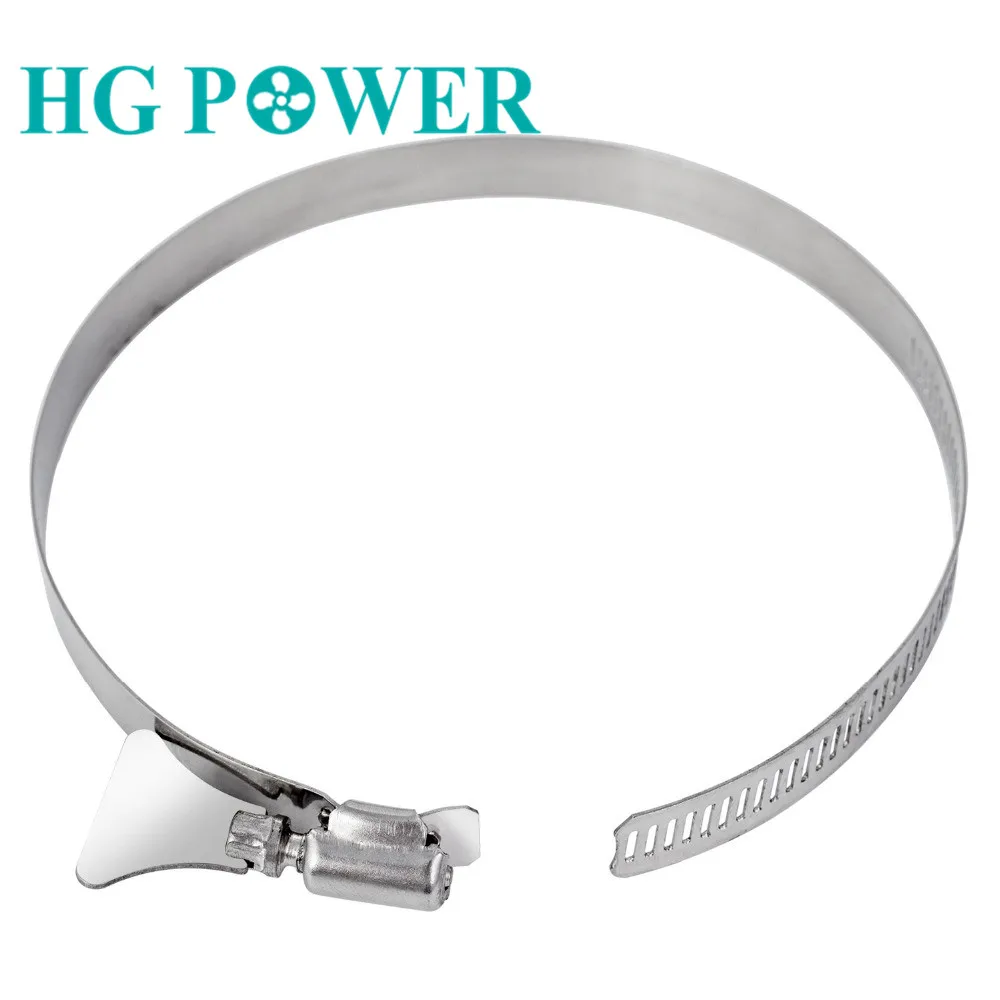 2pcs 4/5/6 inch Stainless Steel 201 Drive Hose Clamp Adjustable Fuel Hose Pipe Worm Gear Clip Clamp Tube Durable Anti-oxidation