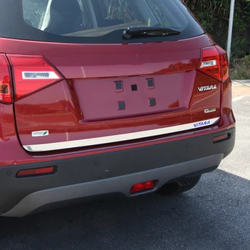 

Blue Logo Stainless Steel Rear Tailgate Trunk back door Cover Trim For Suzuki Vitara 2016 2017 2018 2019 Car Accessories Styling