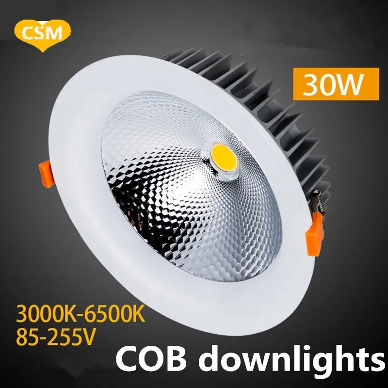 

1PCS/LOTS Modern Interior Lighting LED spot lights LED down light cob integration LED30W surface mounted downlights