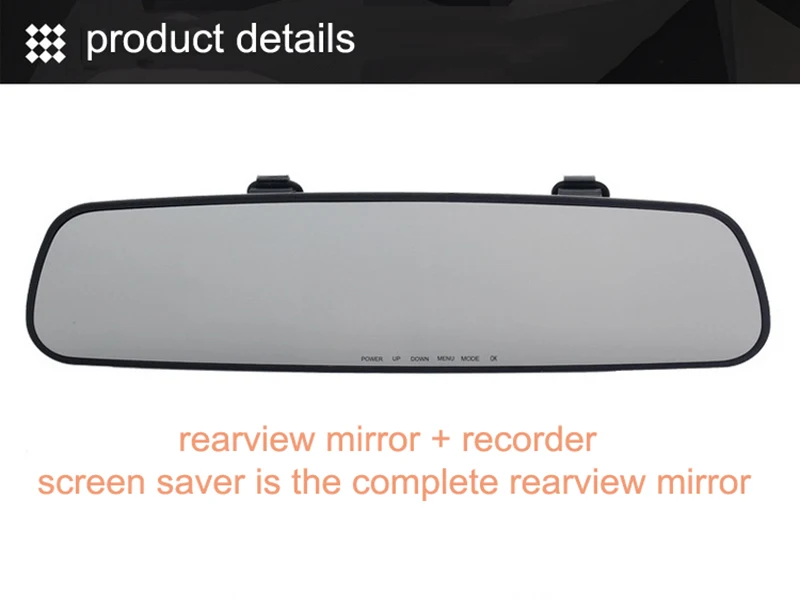 Автомобильный видеорегистратор с двойным объективом 1080P HD, Автомобильный видеорегистратор, 3,2 дюймов, камера, зеркало заднего вида, видео регистратор для путешествий