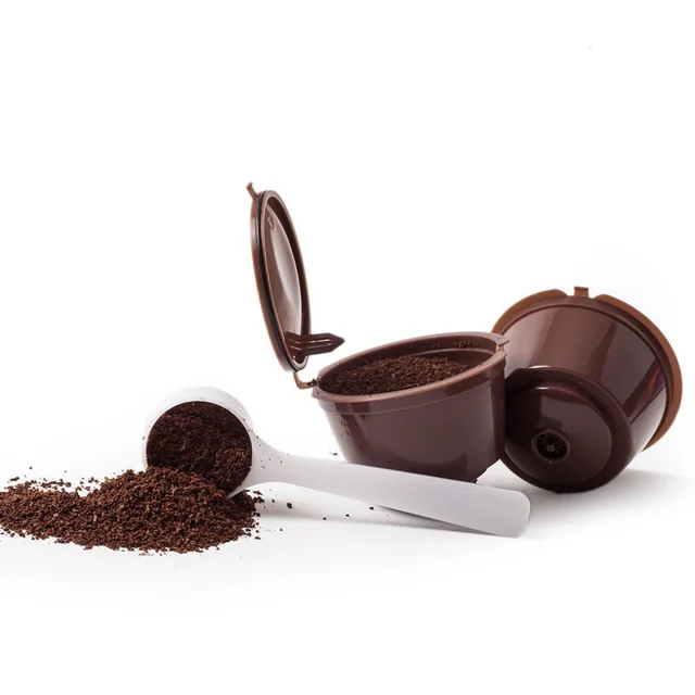 Special Price ( 3pcs/lot ) Brown Reusable Coffee Capsules Plastic Refillable Filter Baskets Compatible Dolce Gusto Coffee Machine Maker Special Price ( 3pcs/lot ) Brown Reusable Coffee Capsules Plastic Refillable Filter Baskets Compatible Dolce Gusto Coffee Machine Maker