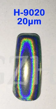 1 г голографическая пудра для ногтей зеркальный порошковый хромированный порошок для ногтей Блестящий лак для ногтей с блестками лазерный пигмент единорога для ногтей маникюр - Цвет: 9020