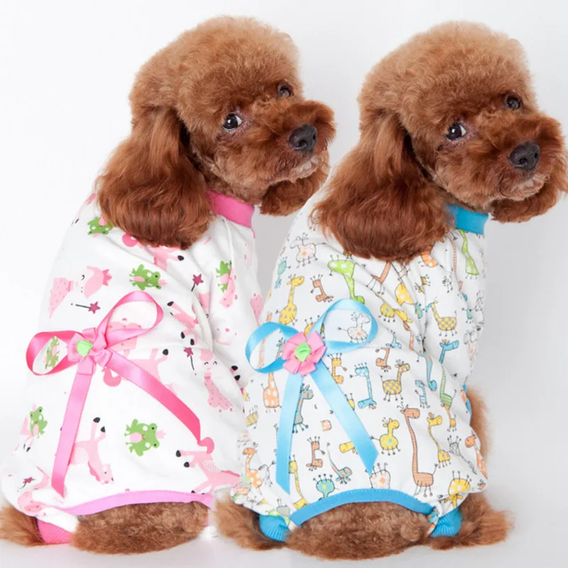 Buy Jumpsuit For Dogs Clothes Cotton Animal Print Dog