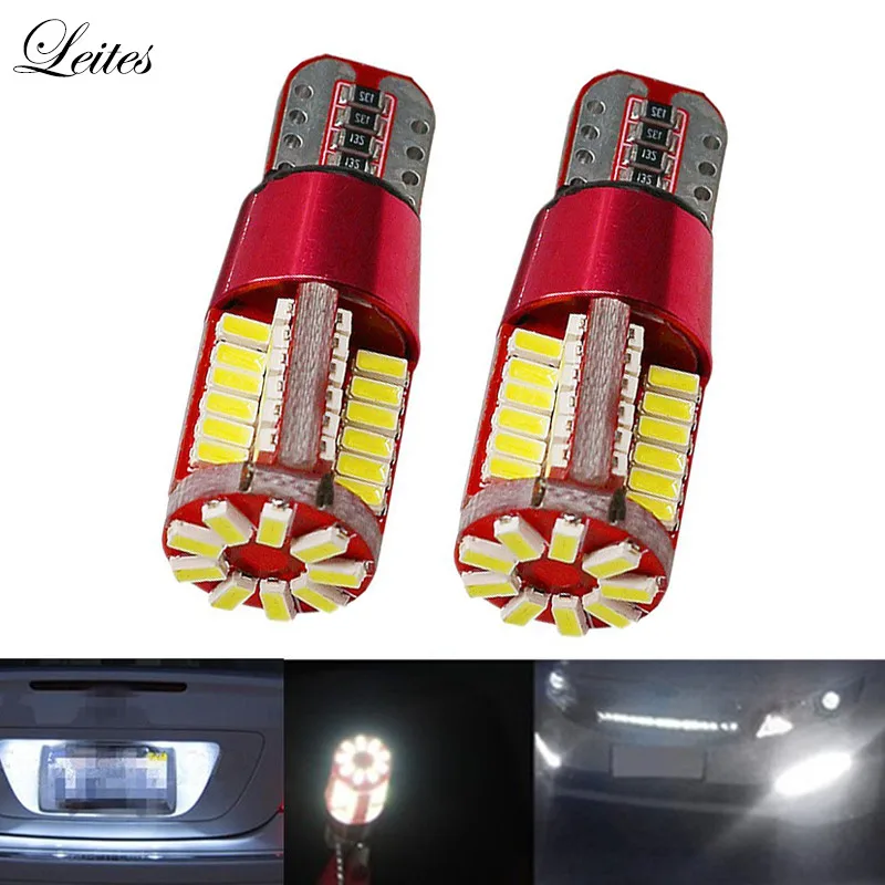 10 шт. Бесплатная Canbus T10 57 SMD 3014 белый светодиодный светильник для W5W 194 168 2825