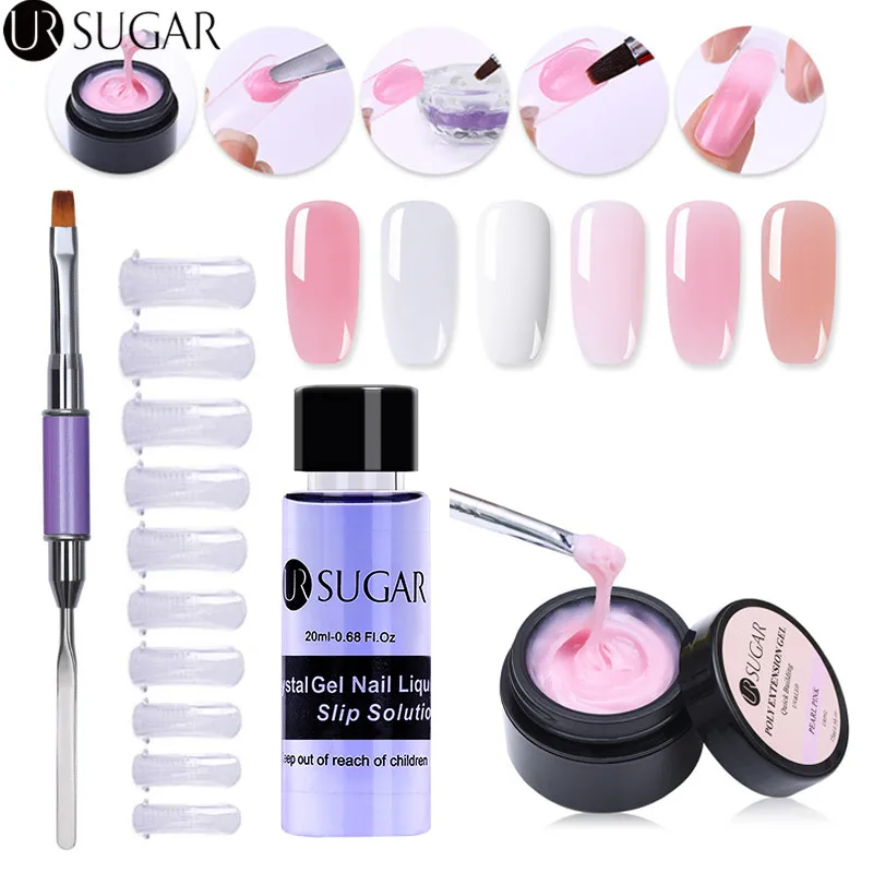 

UR SUGAR Builder UV Gel for Nail Extensions 15ml Clear Pink White Poly Nail Gel False Tips UV LED Gel Polish Hard Gel Varnish