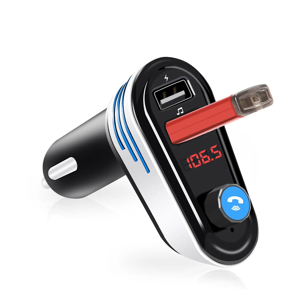 Bluetooth Car Kit for xiaomi car charger FM Transmitter MP3 Player Dual USB 3.1A Charging Voltage Display SD TF Music Playing