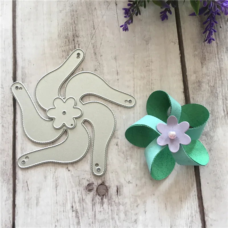 

3D Flower Windmill Metal Cutter Cutting Dies Scrapbook Album Album Card Making DIY Embossing Stencils Template