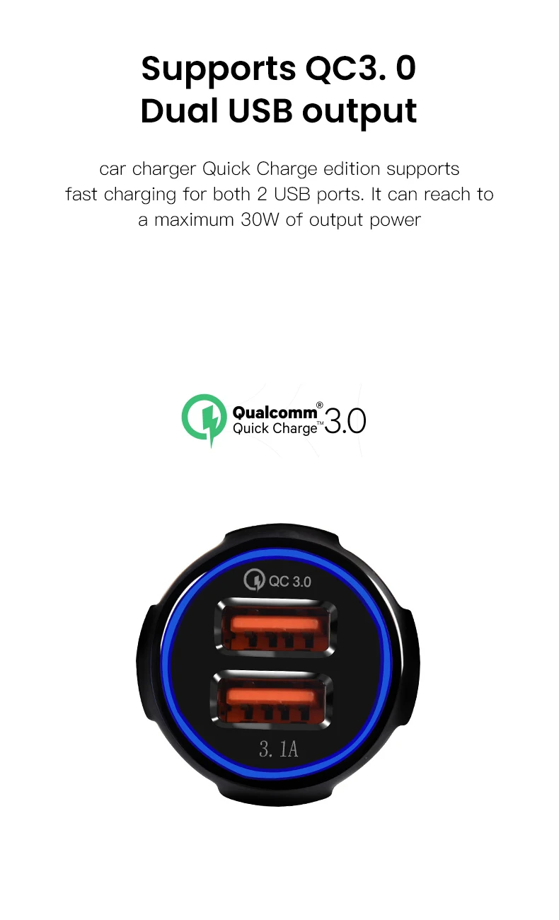 ESVNE USB автомобильное зарядное устройство quick charge 3.0 2.0 мобильный телефон прикуриватель автомобильная зарядка