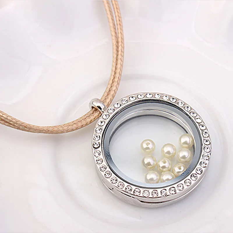 TrinketSea Trendy Crystal Locket Pendants & Necklaces For Women Rope