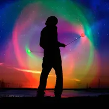 Новинка Светодиодный poi брошенный шар вечерние лампы дискотека Профессиональный танец живота женщины ноги реквизит танцора 7 цветов 9 функциональный светодиодный светильник