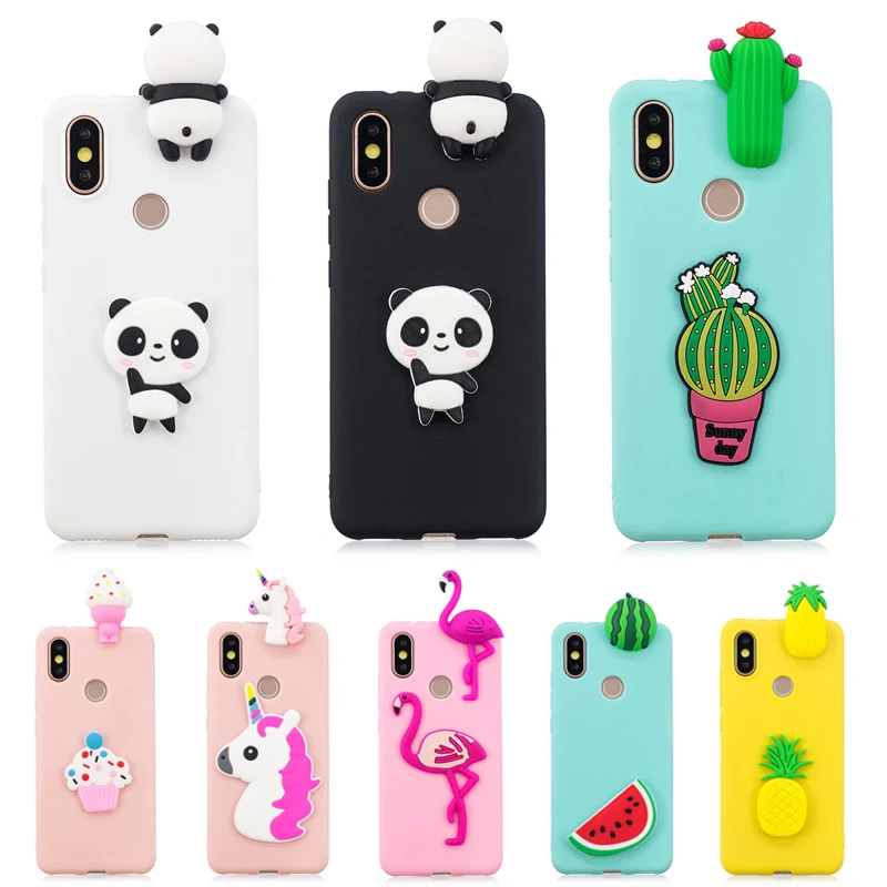 

3D Cute Panda Unicorn Cactus Silicone TPU Phone Case on For Coque Huawei Y6 2019 Y7 2019 Y5 Y6 Y7 Y9 2019 Case Funda Women Child