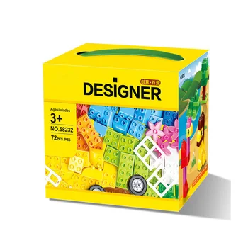 

Big Size Bricks Set City DIY Creative Bricks Toy 72Pcs Building Block Bricks education toys for Kids gifts Compatible With Toys