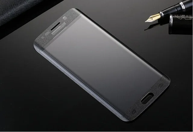 S6 edge полная изогнутая 3D защита экрана из закаленного стекла Защитная пленка для samsung Galaxy S7 edge S6 Edge plus - Цвет: Black