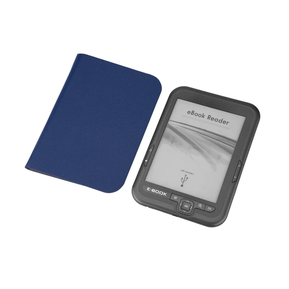 

4G BK-6006 E-paper E-ink 6 inch E-reader E-book Reader with Turn Page Buttons Resolution 800 x 600 Blue Cover