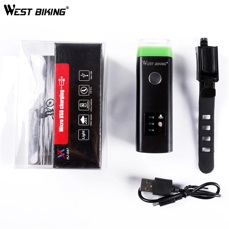 WEST BIKING Bike Front Light Induction Bicycle Bright Light USB Charging Flashlight Cycling Waterproof Torch Bike Headlight - Image 5