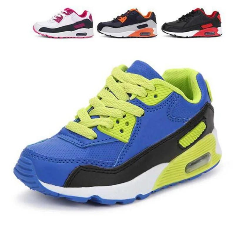 

Boys&Girls' Flats Air Cushion Breathable Shoes Comfortable Air Mesh Patchwork Mixed Color Lace-up Shoes