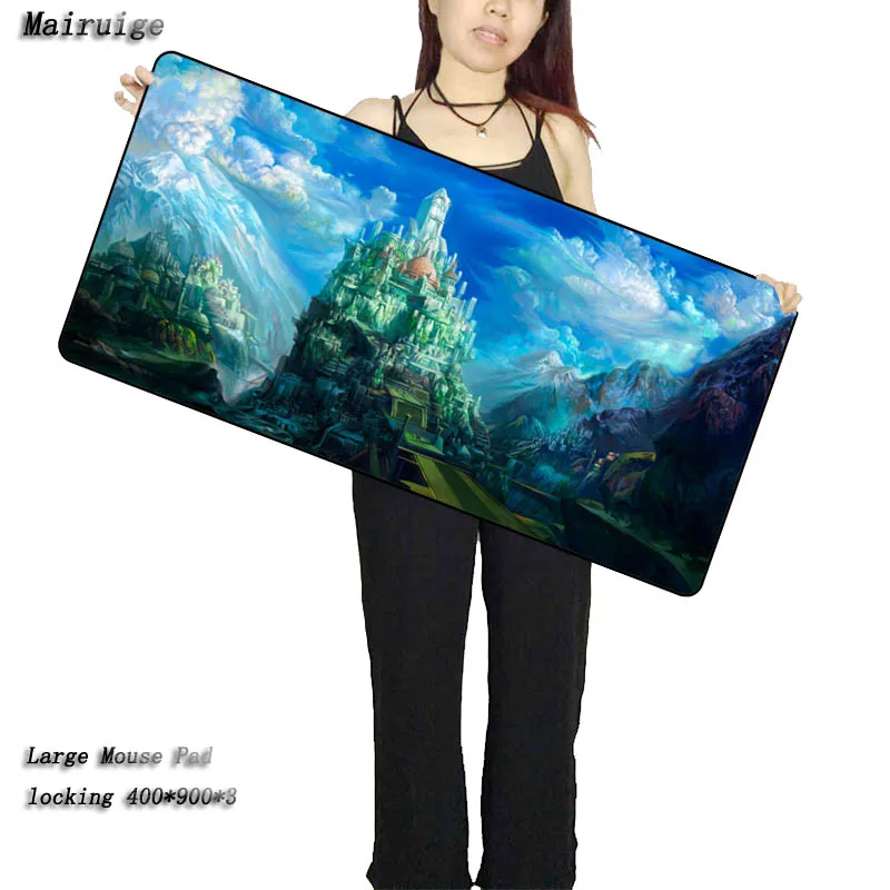  Mairuige Beautiful Fantasy Scenery Large Lock Edge Mouse Pad Decor Desk Table Cushion XL Mouse Pad 