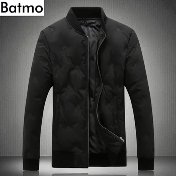 

BATMO 2018 new arrival winter high quality 80% white duck down jackets men,men's winter warm black coats,plus-size Y18807