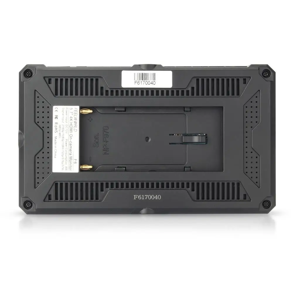 Feelworld F6 5.7" IPS 4K HDMI Monitor for DSLR or Mirrorless Camera Gimbal + Battery Power for DSLR or Mirrorless Camera