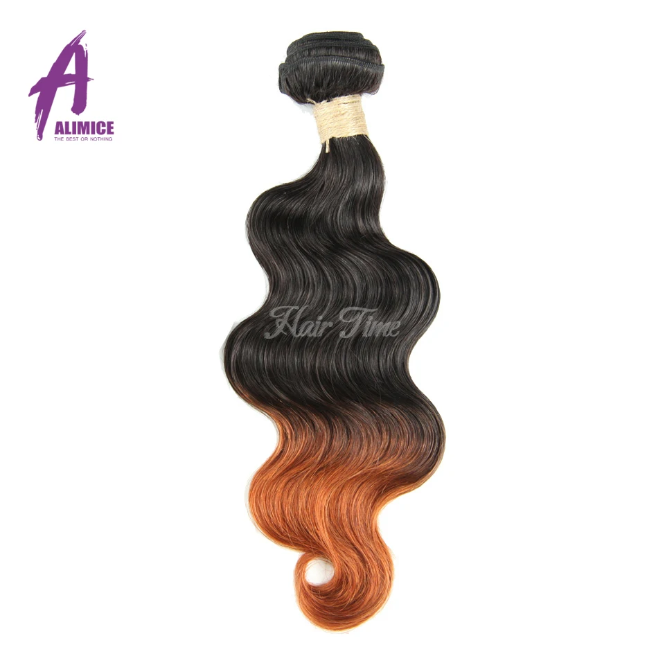 

Brazilian Ombre Virgin hair Cheap Ombre Brazilian Body Wave 1b/30  Two Tone 8- 24 Inch 4 Pcs/lot Human Hair Weave Extensions