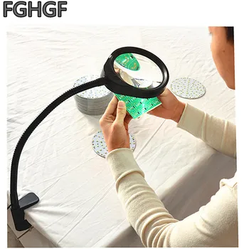 

Caliper magnifier Adjustable brightness LED light Can be magnified 10 times PCB soldering Handicraft production Carving jewelry