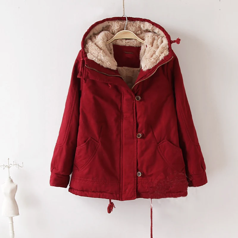Plus Bonu Grande Femmes D'hiver Feminina bourgogne Pour De Veste Taille Parka Manteau Green Capuchon Chaud marine Bleu Jaqueta Bleu army À La kaki Chaude Vêtements Fourrure D'agneau xBoCedr