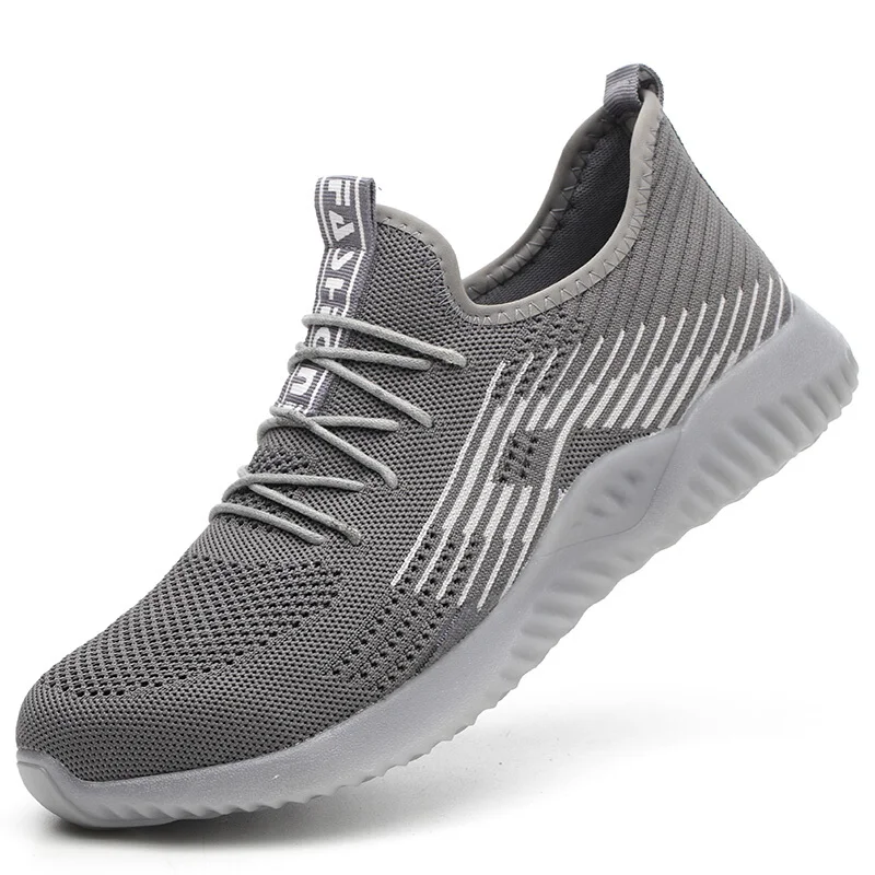 Breathable Safety Work Shoes For Men Male Steel Toe Cap Boots Construction Shoes Safety Boots Work Anti-Smashing