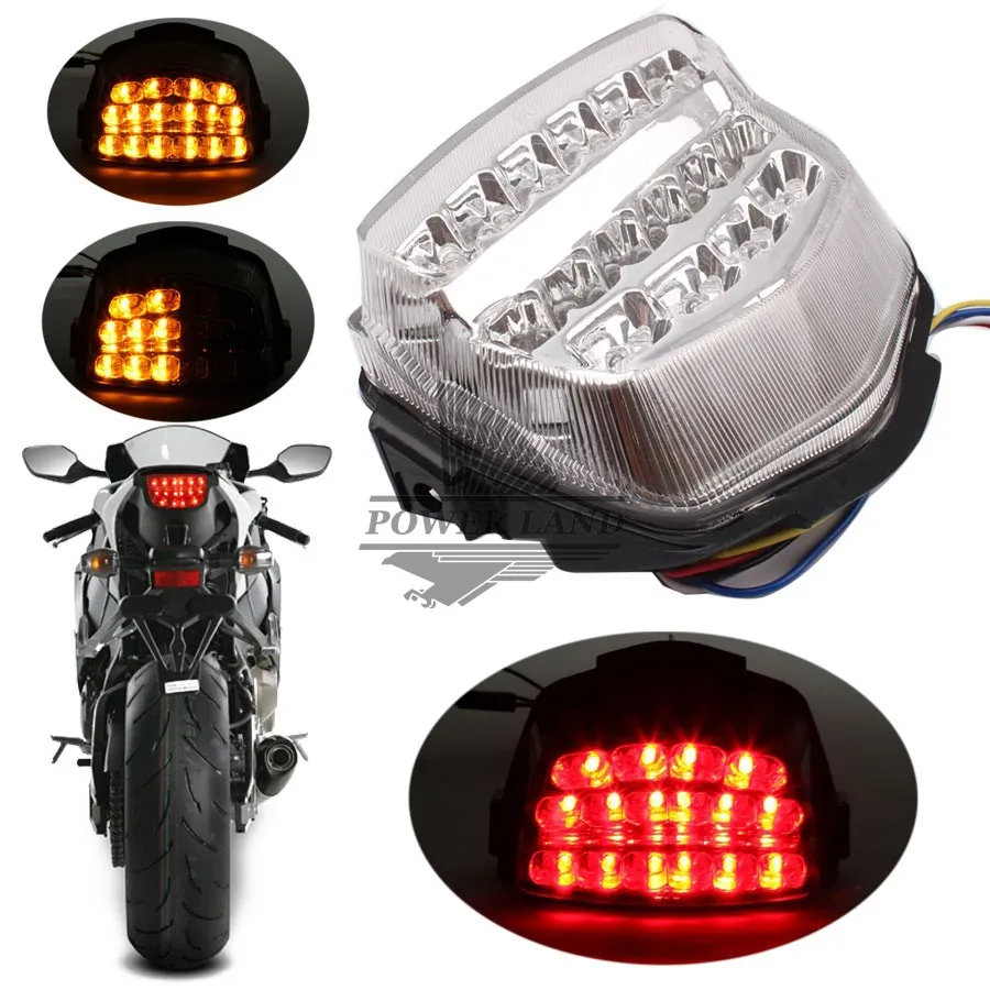 

For Honda CBR1000RR Fireblade 08-14 Motorcycle Clear Lens Integrated LED Rear Tail Light Tail Turn Signals Light Taillight